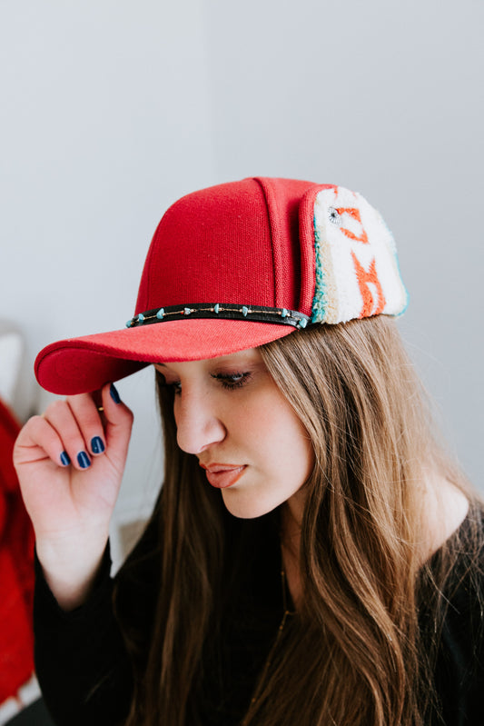 Burgundy Belle Earflap Hat