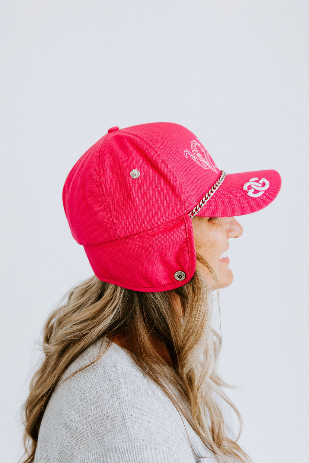 Wild Pink Ember Trapper Hat