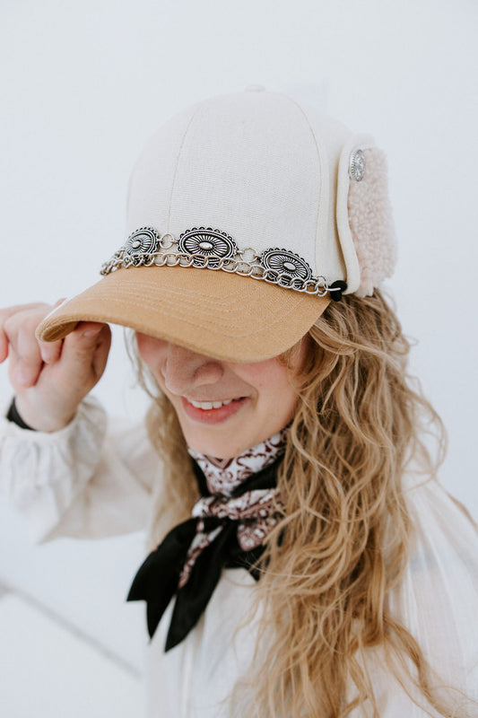 Prairie Pearl Earflap Trapper Hat