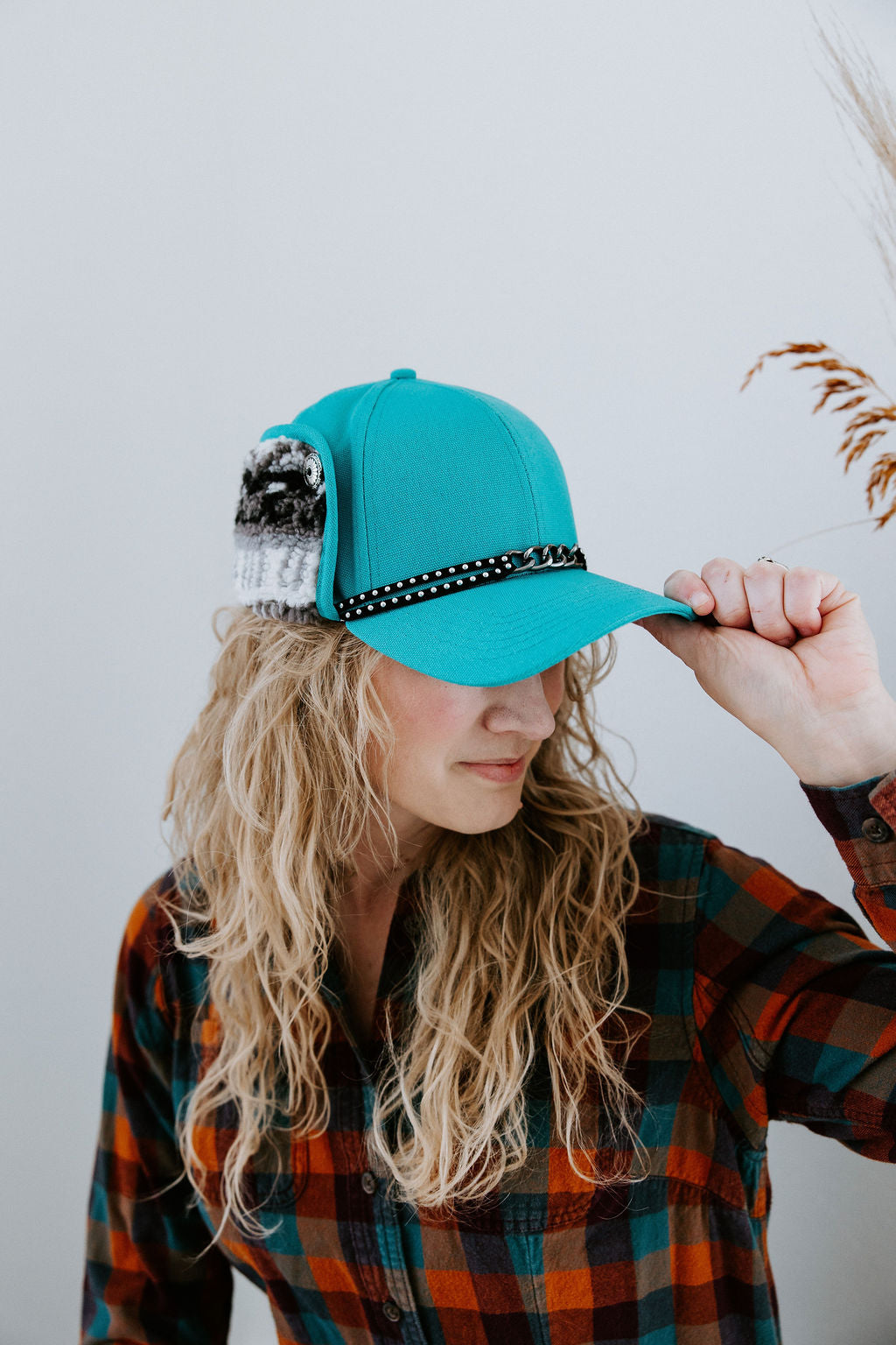 Teal Breeze Earflap Trapper Hat