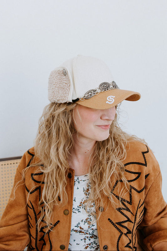 Prairie Pearl Earflap Trapper Hat