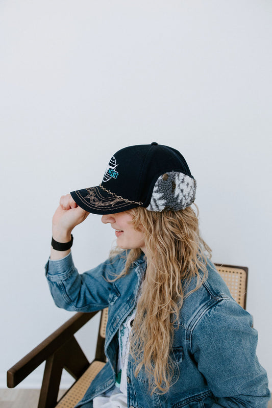 Midnight Navy Earflap Trapper Hat