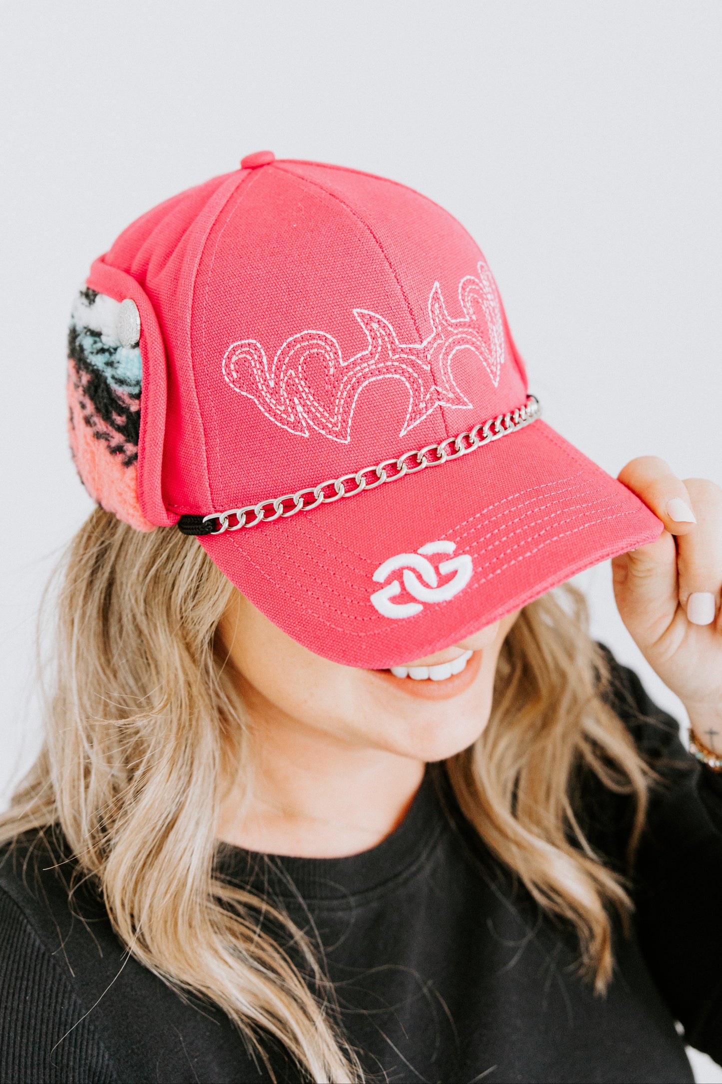 Wild Pink Ember Trapper Hat - PRE-ORDER