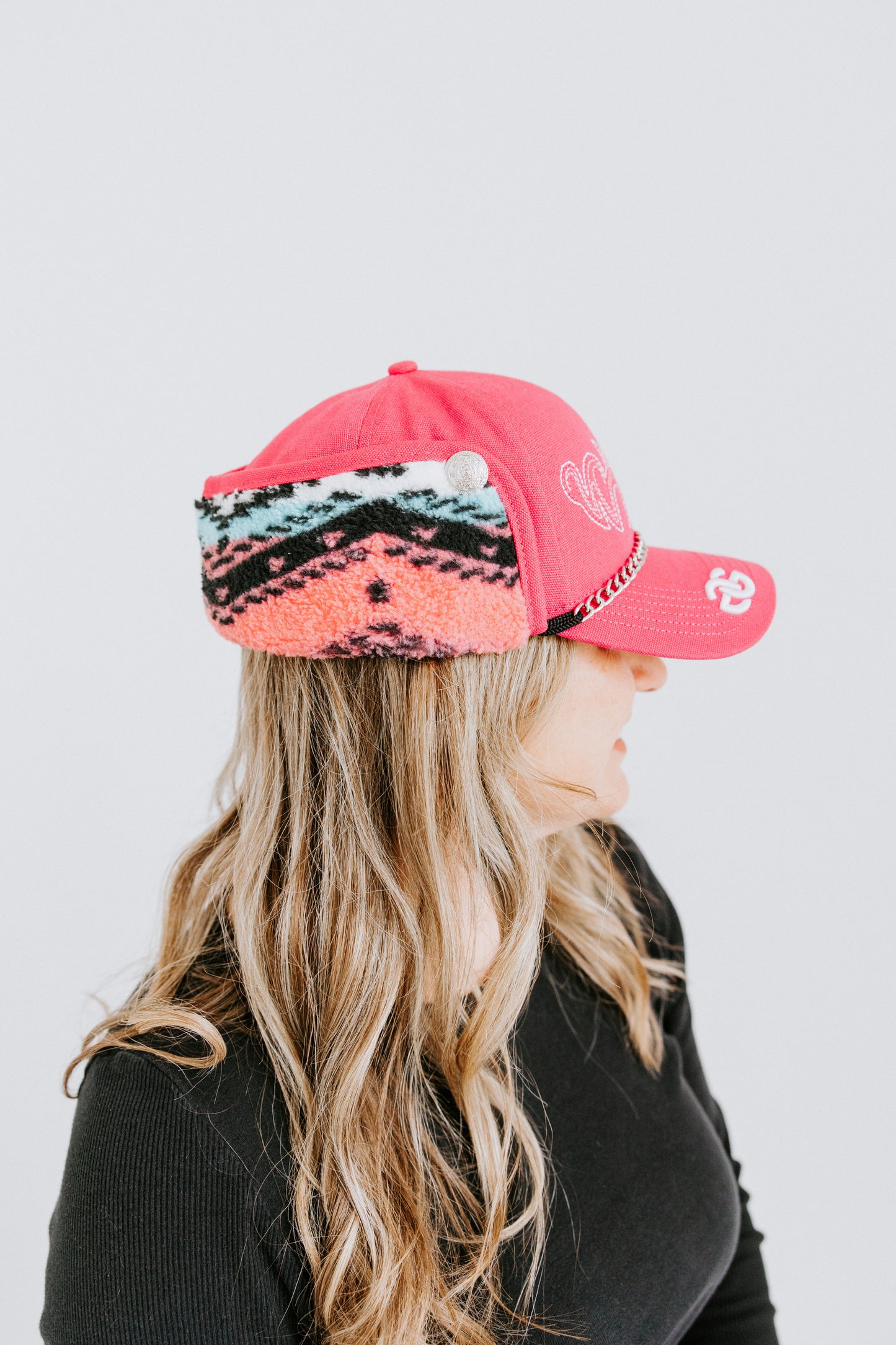 Wild Pink Ember Trapper Hat - PRE-ORDER