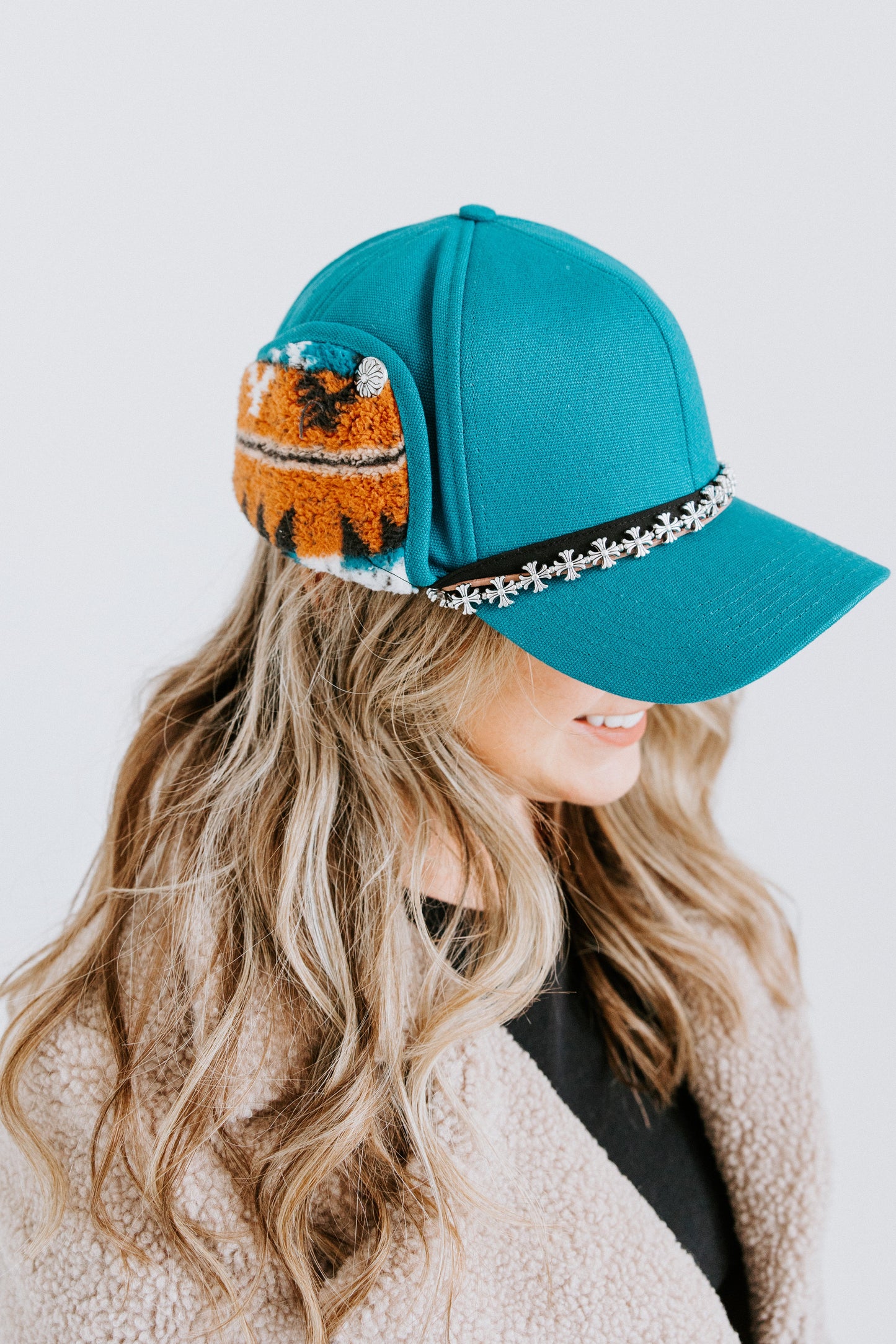 Teal Spur Trapper Hat - PRE-ORDER